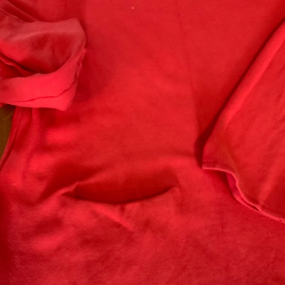 Wide sleeve tunic cotton sweater, with pockets - Picture 4 of 6